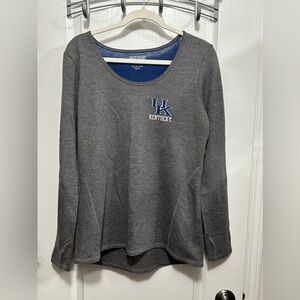 Redshirt UK Kentucky Wildcats Long sleeve Shirt women’s L Gray Blue Logo college